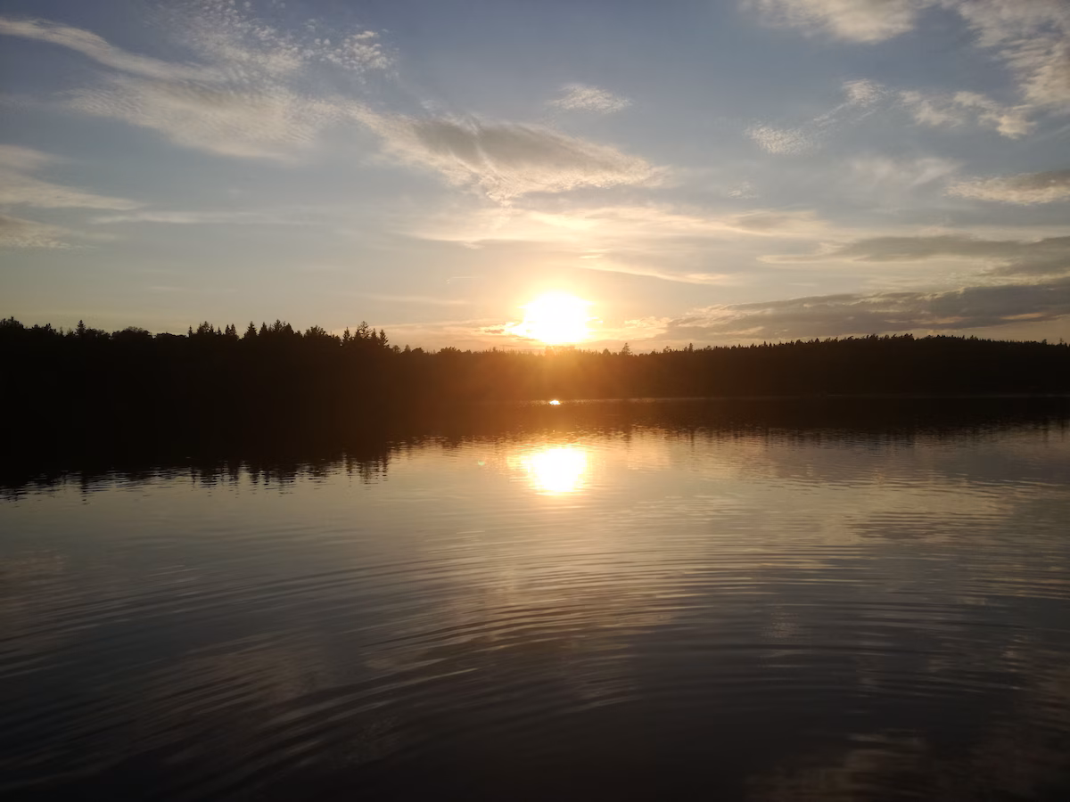 Sonnenuntergang am Langsjön